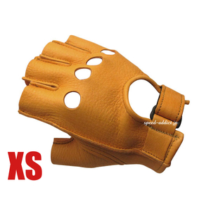 CHURCHILL GLOVE FINGERLESS OT TAN XS/チャーチルグローブフィンガーレス茶色鹿革本革春用春夏用サマーグローブレディース女性用usa製