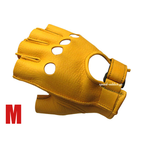 CHURCHILL GLOVE FINGERLESS OT GOLD M/チャーチルグローブフィンガーレス金色ゴールドハーフグローブバイク用手袋レザーグローブメンズusa