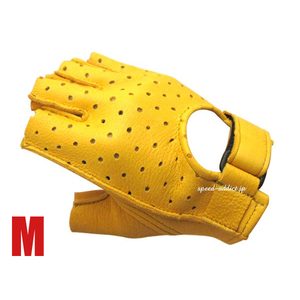 CHURCHILL GLOVE PUNCHING FINGERLESS OTA GOLD M/チャーチルグローブパンチングフィンガーレス金ゴールドハーフフィンガーハーフグローブ