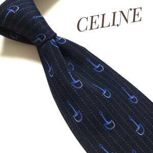 CELINE Celine necktie high brand navy navy blue silk 2303