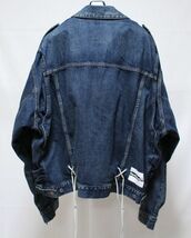 20SS FACETASM ファセッタズム x Levi's リーバイス BIKERS TRUCKER JACKET デニム バイカーズ ジャケット M 再構築_画像2