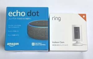 Amazon アマゾン echo dot エコードット ring リング インドアカム スマートスピーカー セキュリティカメラ