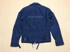 極美品【究極☆A-2 DECK JACKET/最新タグ】RALPH LAUREN インディゴコットン&ビンテージ加工 中綿入&ステンシル 最高級A-2デッキジャケット