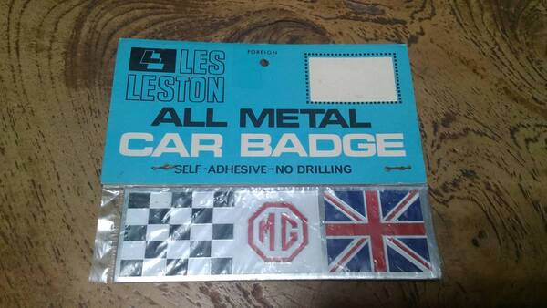 Les Leston（レスレストン）MG ALL METAL CAR BADGE（オールメタルカーバッジ）貴重 希少 レア 当時物 新品 未開封 NOS品 イギリス製