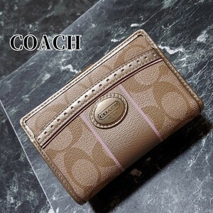 コーチ　COACH　二つ折り財布　がま口財布　PVC