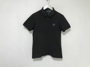 本物ラフシモンズRAFSIMONS×フレッドペリーFREDPERRYコットン半袖ポロシャツビジネススーツアメカジサーフメンズ黒ブラックXSポルトガル製