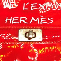 HERMES エルメス ビニールケリー クリア ハンド バッグ オレンジ 良品 M4930_画像7