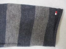 TOMMY HILFIGER　Wool Cashmere Blend　トミーヒルフィガージャパン　ワンピース　Ｖネック　レディース　Ｍ　濃紺・グレー、ボーダー_画像10