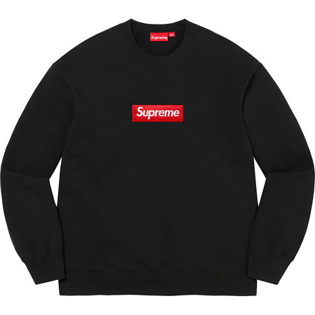 激少 XXL 22FW Supreme Box Logo Crewneck Black シュプリーム