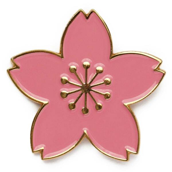桜 ピンバッジ 桜の花びらをデザインしたピンズ ピンク色 サイズ大 2.6cm