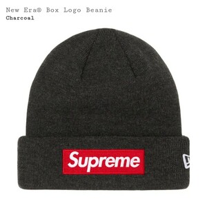 21FW 21AW Supreme NEW ERA Box logo beanie charcoal シュプリーム　ニューエラ ボックス　ロゴ　ビーニー　チャコール　