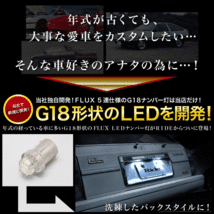 UF66M プロシード後期 H8.6～H11.1 RIDE LED ナンバー灯 G18(BA15s) 2個 FLUX 5連 ライセンス灯 旧車_画像2