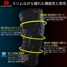 【IWAMA HOSEI】膝サポーター 膝 サポーター ひざ 男性用 メンズ 登山 保護 半月板 保温 スポーツ 薄型 左右兼用 KNEE FIT-AH Mサイズ 23_画像3