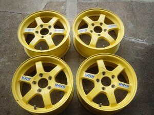 ◎A071 RAYS VOLK Racing TE37C アルミホイール 4本 15×6J+45 114.3 5穴 5H レイズ ボルクレーシング シビックインテグラスイフト★富山市