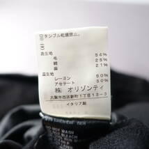 ANN DEMEULEMEESTER/アンドゥムルメステール/34/イタリア製/ウール/シルク/リネン/ジャケット/ブラック/黒/レディース/腰ベルト/コート_画像8