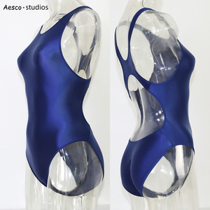 AESCO[ less Logo version ] full back swimsuit race queen school swimsuit Leotard sk water cosplay sexy no sleeve swimsuit navy 