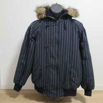 WOOLRICH ウールリッチ N3B フライトジャケット ストライプ ネイビー 中綿 [サイズL]　おすすめ！_画像2