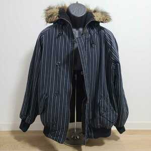 WOOLRICH ウールリッチ N3B フライトジャケット ストライプ ネイビー 中綿 [サイズL]　おすすめ！