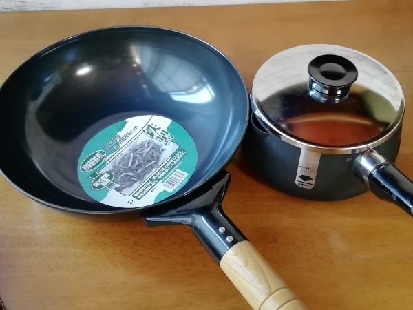 槙塚鉄工所 中華鍋 SET / タキビズム 焚火パラパラ炒飯セット 収納袋付き-