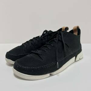 CLARKS クラークス Trigenic Flex 13285 ブラック トライジェニック レザースニーカー US9 1/2 / 26cm