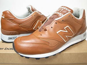 【送料無料 即決】日本未発売 NEW BALANCE UK製 M577TAN 27.5cm US9.5新品ブラウン茶レザーBROWN LEATHER 海外限定 MADE IN ENGLAND 英国製