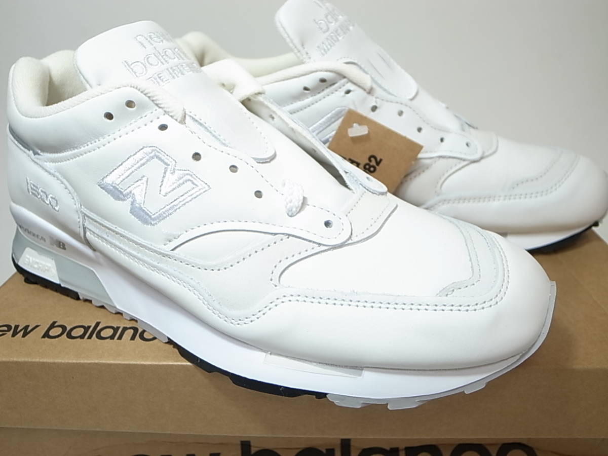 NEW BALANCE UK製 M1500WHI 27cm US9 新品オールレザーモデル天然皮革