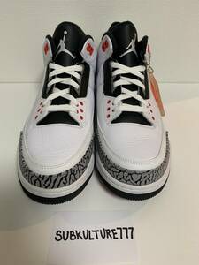 【新品】ナイキ エアジョーダン3 レトロ "インフラレッド 23" Jordan 3 Retro　箱なし　29cm