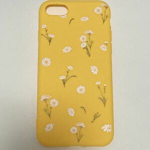 iPhone SE2.3 iPhone7/8スマホケース　小花柄　花柄　マーガレット　イエロー　黄色　かわいい　癒し　カントリー 花