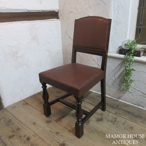 イギリス アンティーク 家具 ダイニングチェア 椅子 イス 店舗什器 カフェ 木製 オーク 英国 DININGCHAIR 4953d