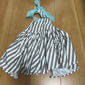 【新品】MARLMARL bouquet for baby (bouquet 4 slash stripe) マールマール お食事エプロン　baby size（80-90cm）マールマールエプロン