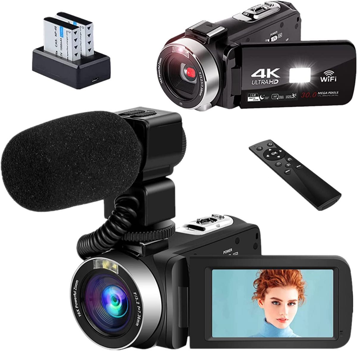 Gexaヘッドウェアラブルビデオカメラ 4K ハンズフリー GX-102 送料無料