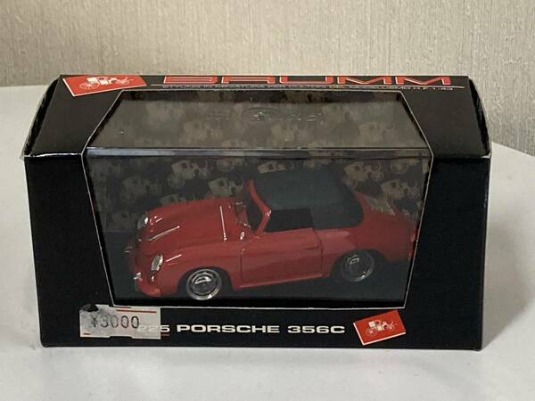 送料無料 BRUMM ブルム ポルシェ 356C カブリオレ　ソフトトップ　1952 レッド 1/43 Porsche ミニカー　