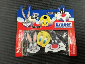 ■Looney Tunes Eraser ルーニー・テューンズ　消しゴム セット バッグスバニー シルベスター トゥイーティー 