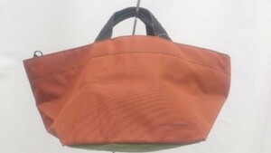 Herve Chapelier Herve Chapelier tote bag boat type nylon handbag France made orange khaki unisex 1203000021078