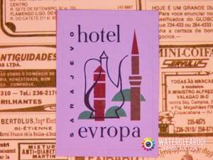 □■□46034-HS□■□[PAPER-STICKER] レトロポスター＠HOTEL EVROPA