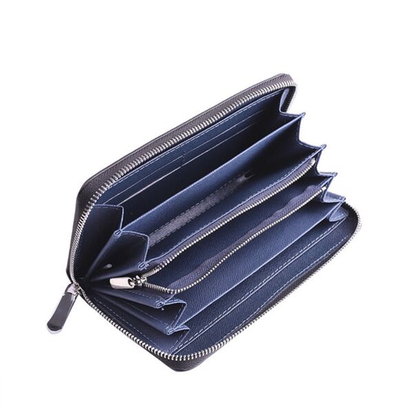 限定割引☆財布 カーボンレザー 紺 長財布 レッド メンズ 財布 コインケース 小銭入れ メンズ財布 L字 ロングウォレット 牛革