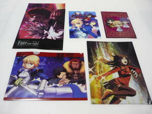 【送料無料】クリアファイル 5枚セット Fate/stay night セイバー 遠坂凛 間桐桜 ufotable まとめ アニメグッズ なか卯 ニュータイプ