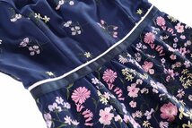 ☆人気完売品/美品2022☆TOCCAトッカ/LINEN GARDENドレス定価９万：2/ネイビー系xt885_画像5