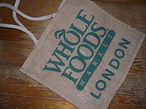 WHOLE FOOD MARKET/LONDON TOTE 未使用。