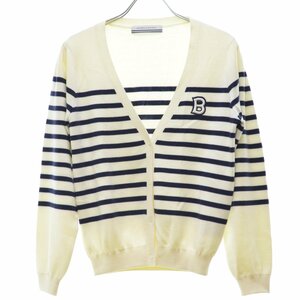 【36】BORDERS at BALCONY / ボーダーズ アット バルコニー 21AW BD2121-1A-04 WOOLSILK TEAM CARDIGAN ウールシルクチームカーディガン