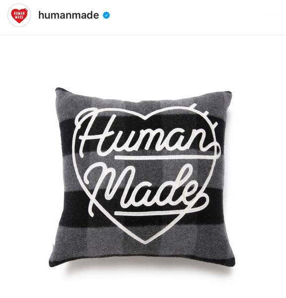 HUMAN MADE 2022FW WOOL CUSHION BLACK CHECK ヒューマンメード ヒューマンメイド ウール クッション ブラック チェック