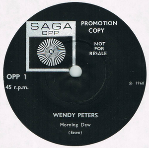 ●WENDY PETERS / MORNING DEW [UK 45 ORIGINAL シングル PROMO 試聴]