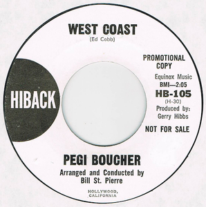 ●PEGI BOUCHER / WEST COAST [US 45 ORIGINAL 7inch シングル PROMO 試聴]