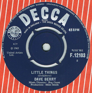 ●DAVE BERRY / LITTLE THINGS [UK 45 ORIGINAL 7inch シングル 試聴]