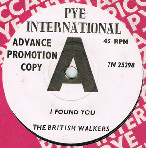 ●THE BRITISH WALKERS / I FOUND YOU [UK 45 ORIGINAL 7inch シングル PROMO GARAGE 試聴]