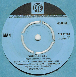 ●MAN / SUDDEN LIFE [UK 45 ORIGINAL 7inch シングル サイケ 試聴]