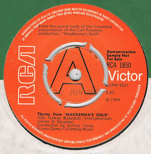 ●QUINCY JONES / THEME FROM 'MACKENNA'S GOLD' [UK 45 ORIGINAL 7inch シングル DEMO 試聴]