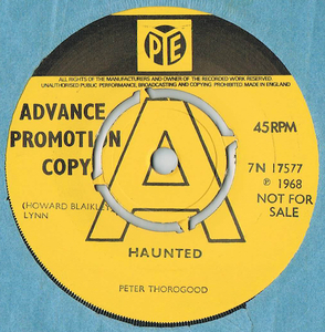 ●PETER THOROGOOD / HAUNTED [UK 45 ORIGINAL 7inch シングル PROMO 英国 サイケ 試聴]