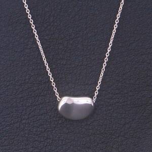  as good as new beautiful goods TIFFANY&Co. Tiffany eresa* Pele ti bean design necklace pendant silver 925 40cm 3.1g