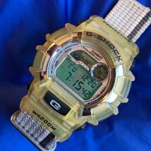 ☆★即決有★☆限定 サーフィン US OPEN SURFING G-SHOCK DW-9500 ELライトにサーファー ベゼル スケルトンx ベルト 灰色 Gショック☆_画像6